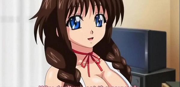  Anime Huge Tits Sister Giving Brother a Blowjob